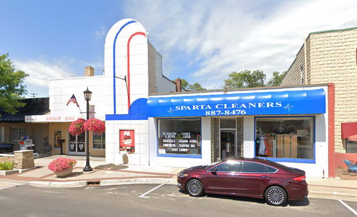 Sparta Theatre - 2019 Street View Now A Dry Cleaning Business